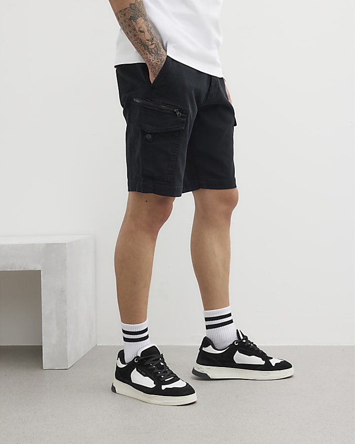 Black Cargo Shorts