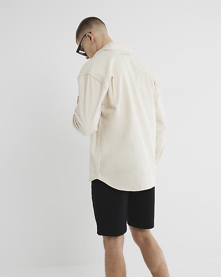 Black Slim Fit Belted Chino Shorts