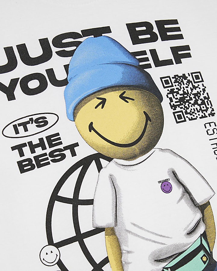 Boys White SmileyWorld® Be Yourself T-Shirt