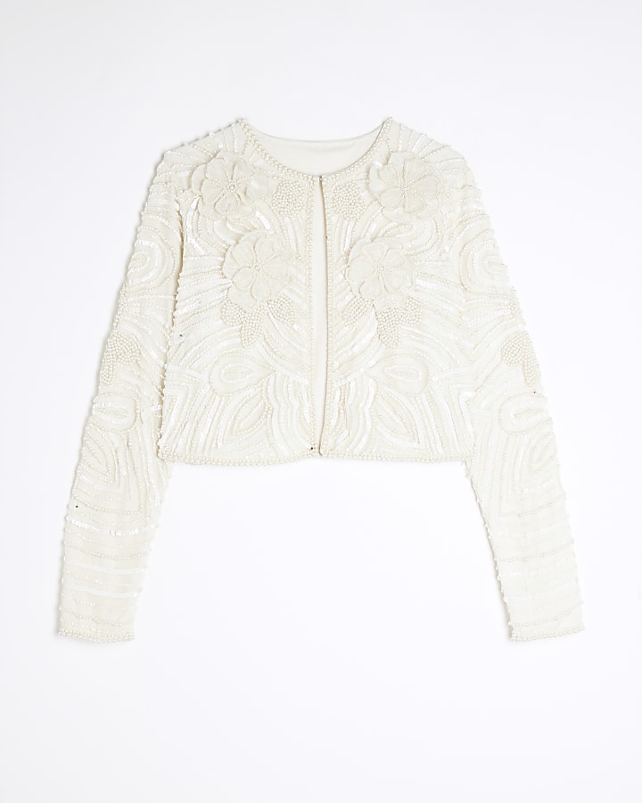 Cream Premium Long Sleeve Pearl Jacket