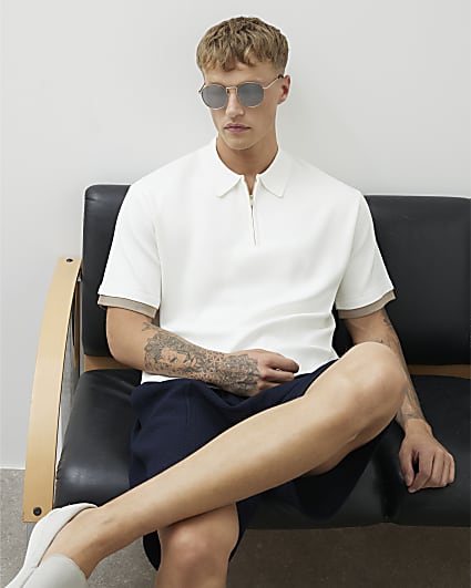 White Premium 2 in 1 Polo Shirt