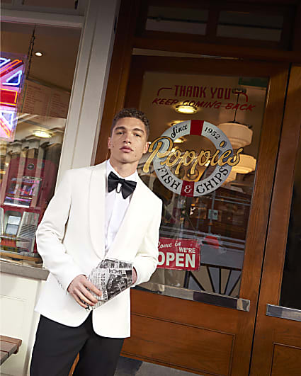 White Slim Fit Suit Jacket