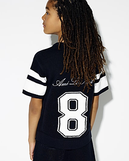 Boys Black Football T-Shirt Set
