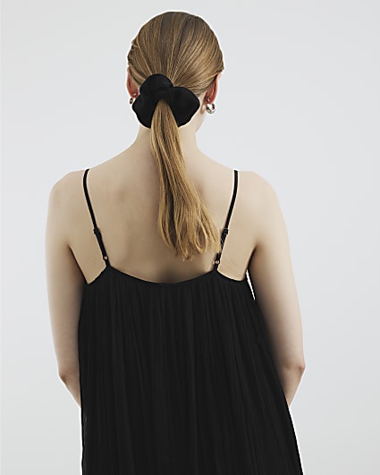 Black Satin Scrunchie